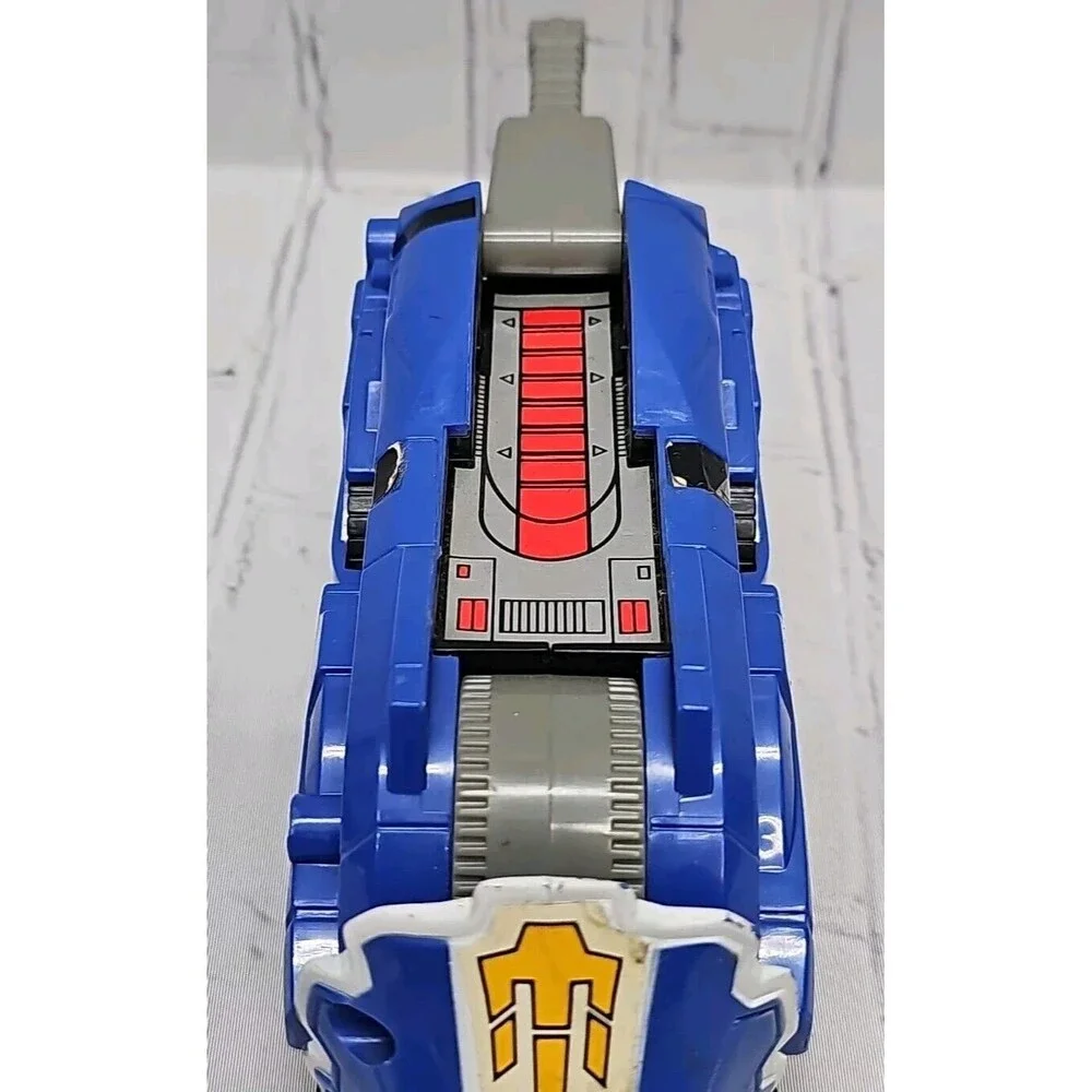 1991 MMPR Power Rangers Triceratops ZORD Blue with NO HORNS or TAIL GUN For Part